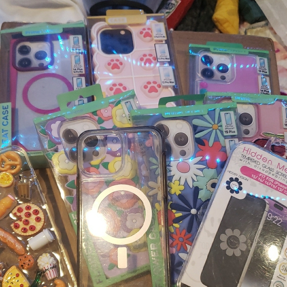 Floral and Paw Print Phone Cases